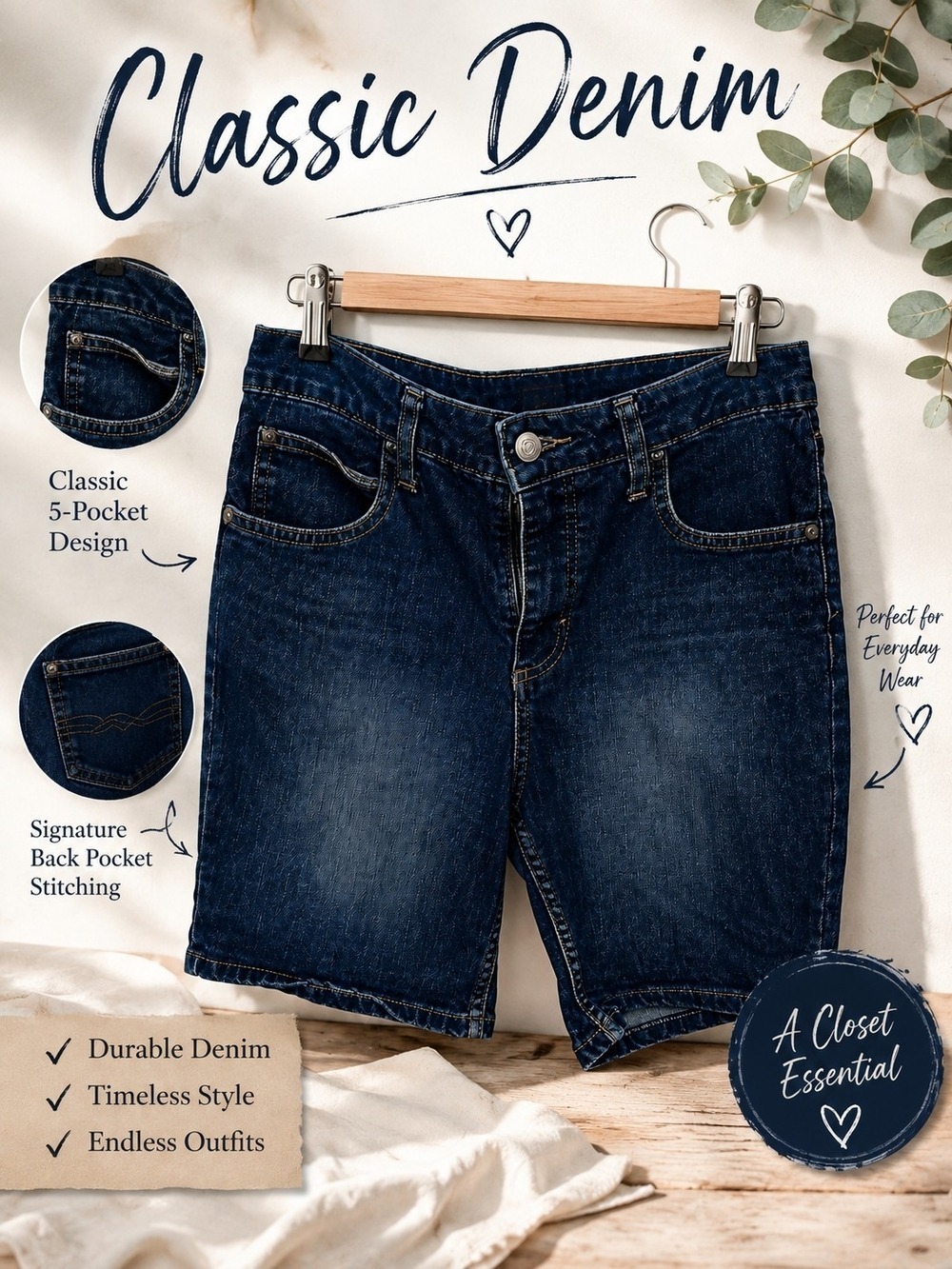 Lee Kids Indigo Denim Shorts